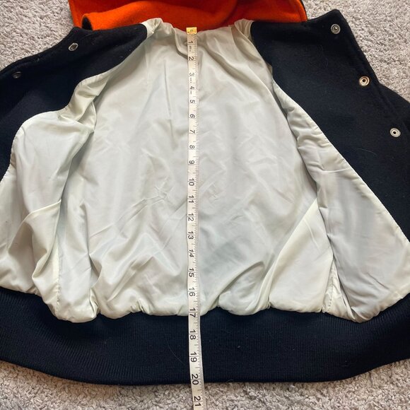 Vintage 80s Lasley Knitting Co Wool Lettermans Varsity Jacket Size 32 (XS) - Picture 6 of 8